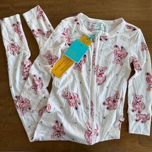 Posh Peanut Convertible Pajamas with Bear Print, size 2T - NWT